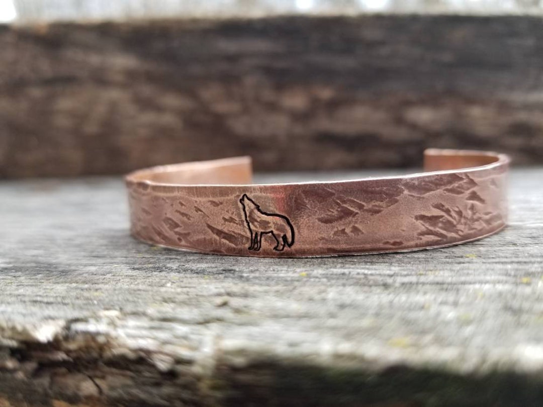 Mens Copper Cuff Bracelet Personalized Copper Cuff Rustic Copper