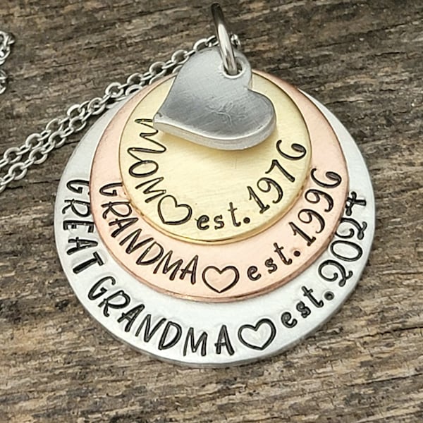 New Great Grandma Necklace - Mother's Day Gift - New Grandma Gift - New Great Grandparent Gift - Pregnancy Announcement