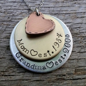 Grandma Est Necklace - New Grandma Gift