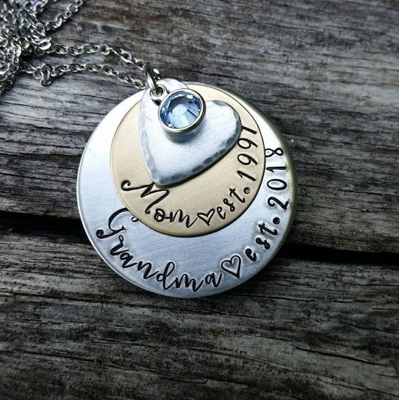 necklace made from high-quality material engraved unique message is the most unique gift for grandma