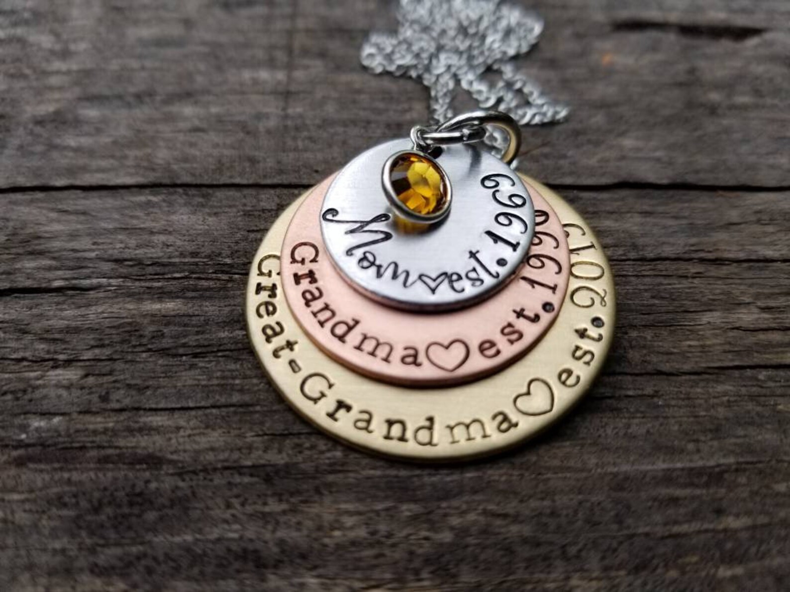 Personalized Grandma Necklace Custom Gift for Grandma Gift Etsy