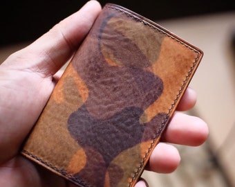 Camo card wallet /  Slim wallet, Minimal wallet, Style Wallet, Premium Bifold and Quality Wallet in classic design / Idea Gifts.