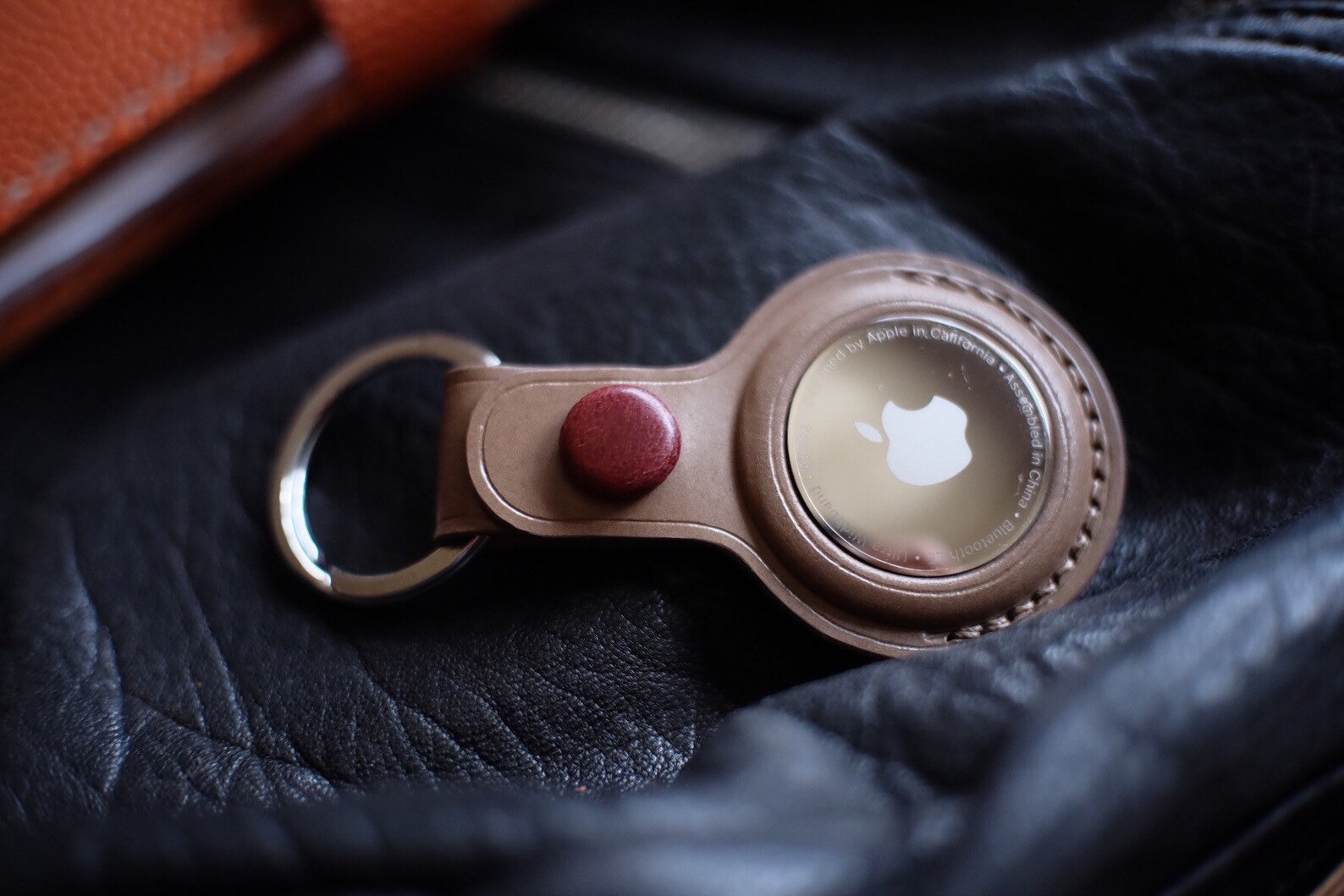 AirTag Case AirTag Leather Key Ring Handmade Leather AirTag Cover