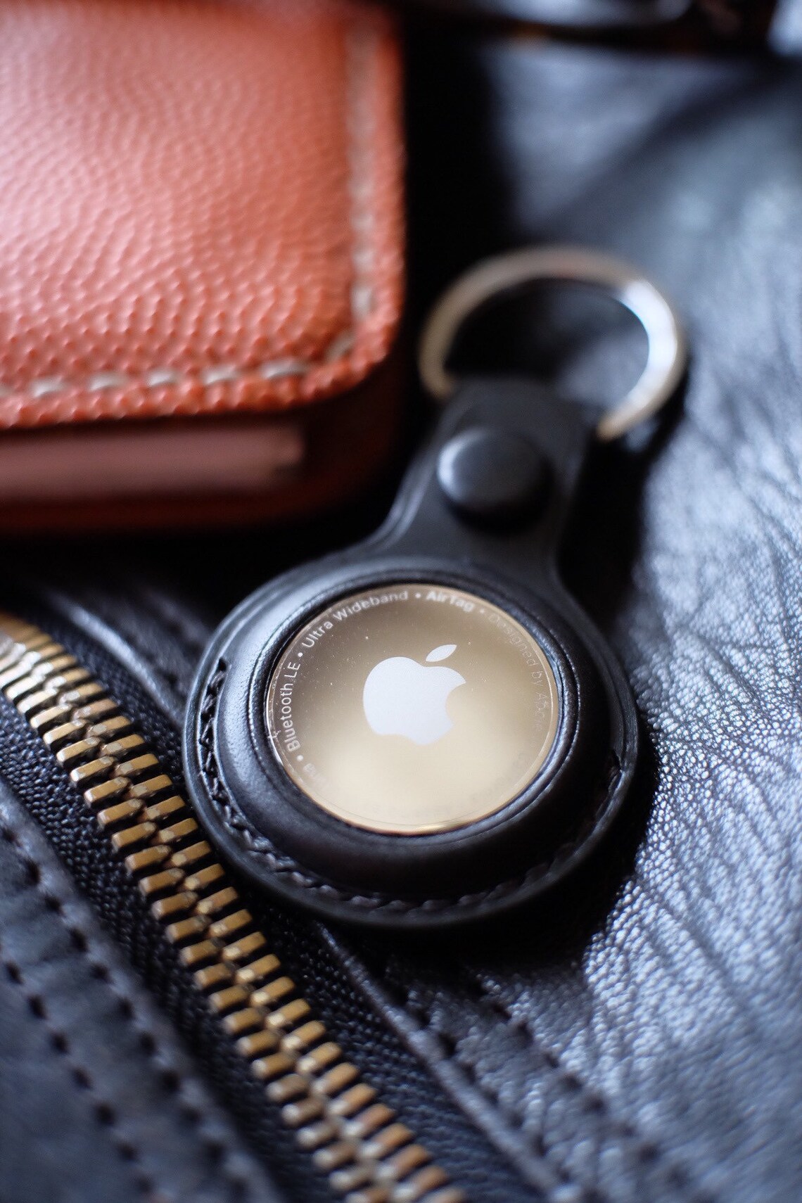 Airtag Case Airtag Leather Key Ring Handmade Leather Airtag Etsy