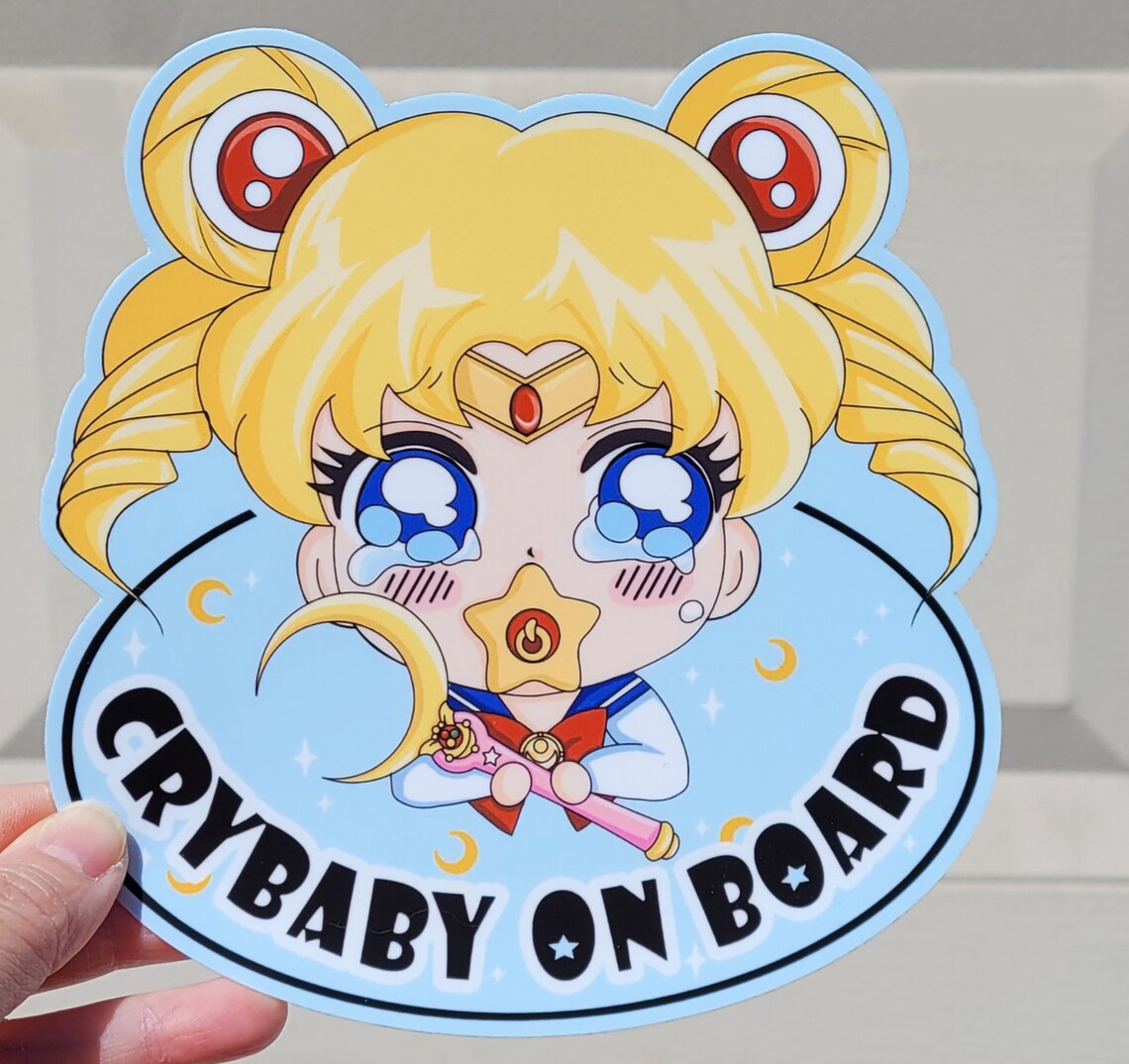 Sailor Moon Crybaby on Board Car Decal Vinyl Decal for Etsy
