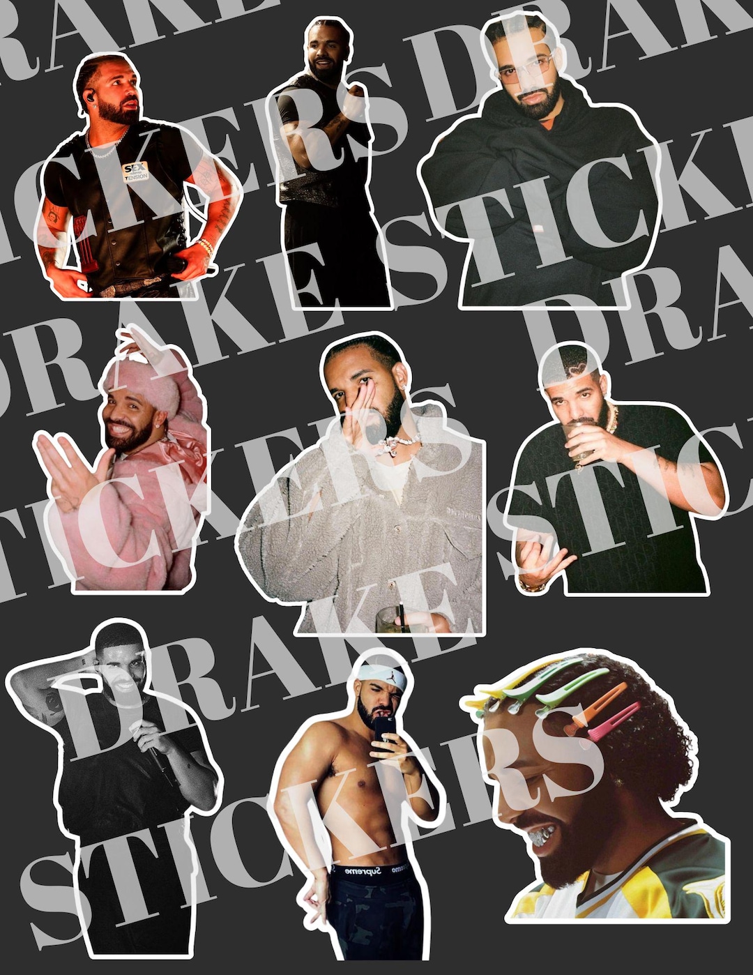 Drake Fan Stickers | Music Artist Print to Cut - Etsy