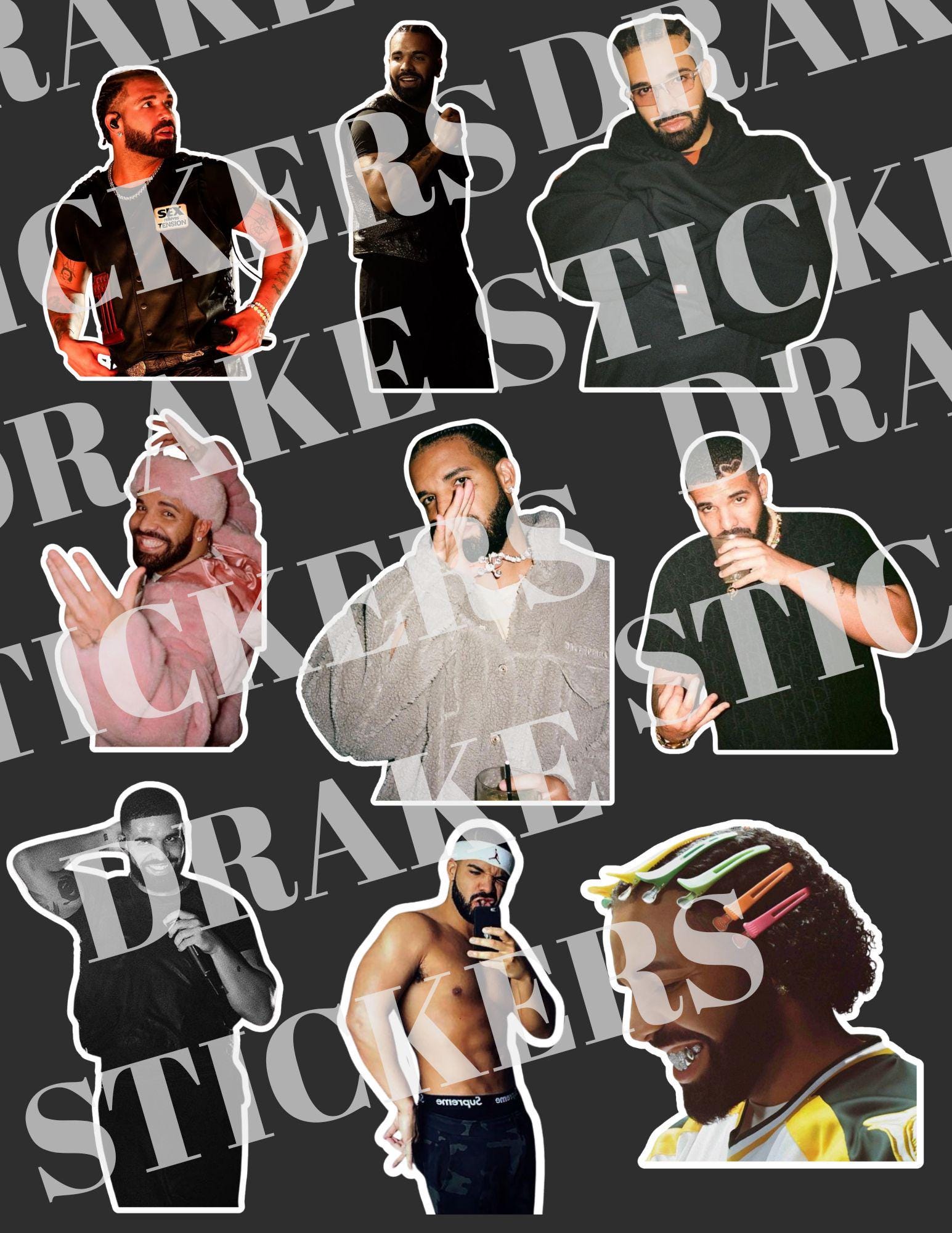 Drake Fan Stickers | Music Artist Print to Cut - Etsy