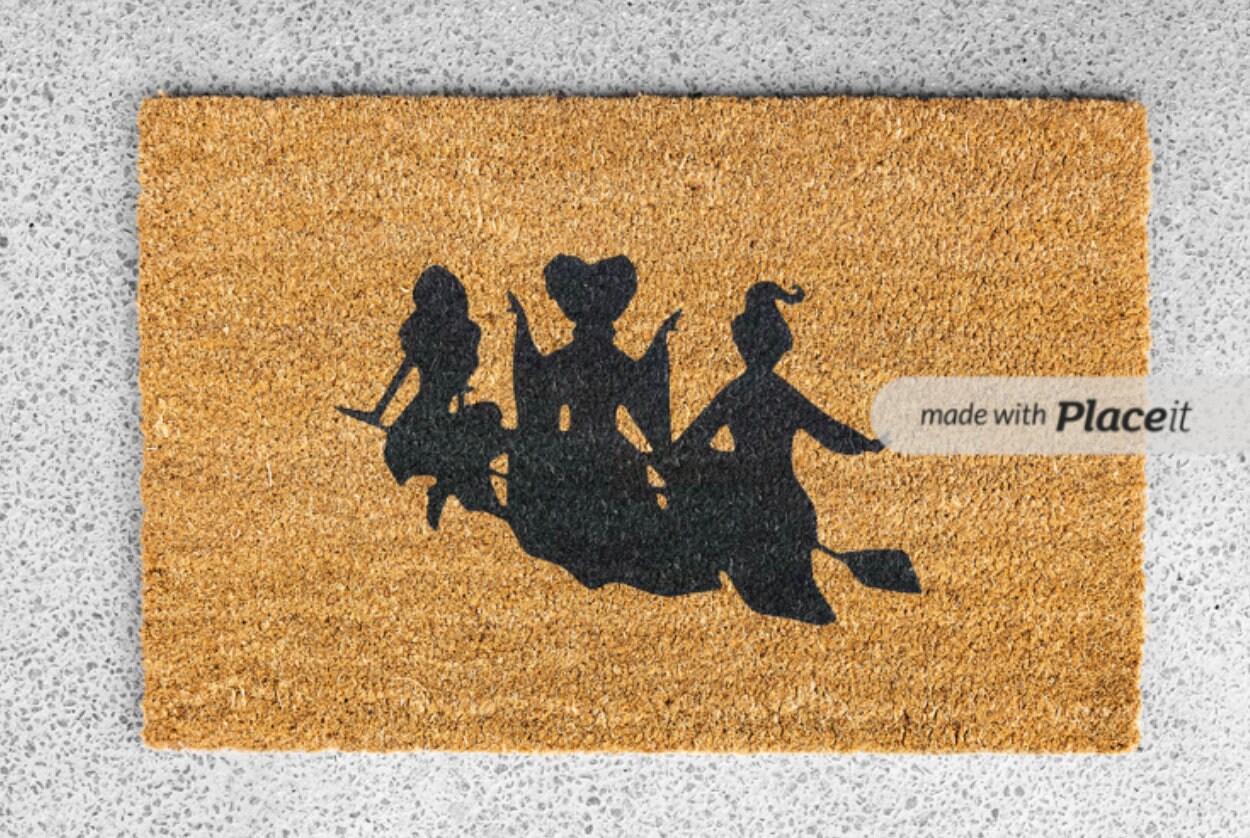 Sanderson Sisters Flying Silhouette / Hocus Pocus Doormat Etsy