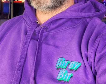 Bit by Bit embroidered Pull Over hoodie