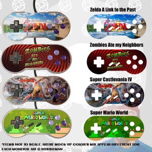 Custom SNES Vinyl Overlay Sticker for a retro SNES Controller (Batch 2)