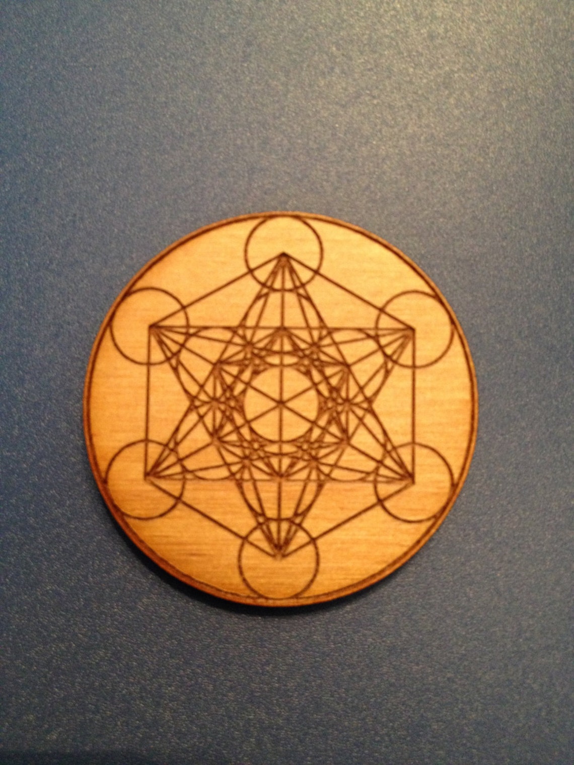 Sacred Geometry Metatron's Cube Wood Hat Pin Etsy