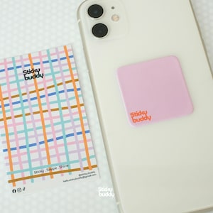 StickyBuddy Herbruikbaar Microvezel Schermreinigingspad voor Telefoon, Laptop, Switch | Zachtroze
