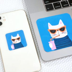 JUMBO-FORMAAT StickyBuddy herbruikbare microvezel schermreiniger voor telefoon, laptop, schakelaar MeawChic (Jumbo)