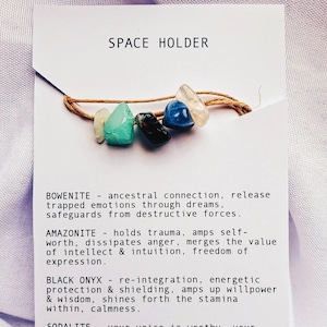 Space Holder Crystal Intention Wish Bracelet Personal Empowerment Doula Verloskundige Verpleegkundige Reiki Gift afbeelding 1