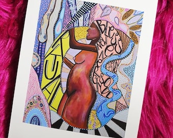 Ritual - Fine Art Giclée Print - Woman Art - Psychedelic Art