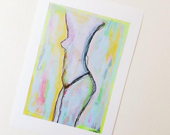 Grow - Life Drawing - Fine Art Giclée Print - Woman Art - Nude Drawing