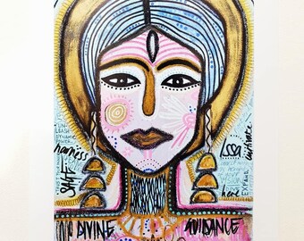 Issa - Fine Art Giclée Print - Woman Art - Archetype - Goddess - Psychedelic Art