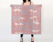 Flamingos Silk Scarf - square scarf- silk accessories - perfect gift for her