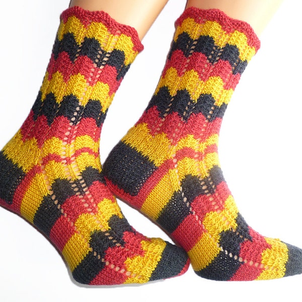 Women Socks Hand Knit Wool Socks Lace Socks Striped Leg Warmers Ladies Socks