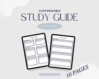 Study Guide Template - Study Planner - Learning Resources - Test Prep - Student Resources