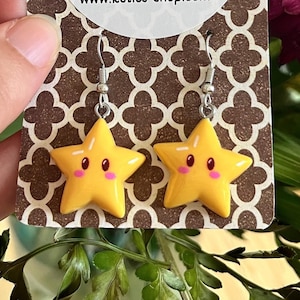 Super Mario Stern Ohrringe | Gamer Ohrringe | Mario Schmuck