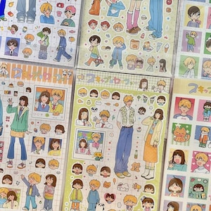 Ouran High School Host Club Sticker Set – Handmade Fan Art Sticker Sheets | Cute Anime Stationery | Scrapbook, Journal, Laptop