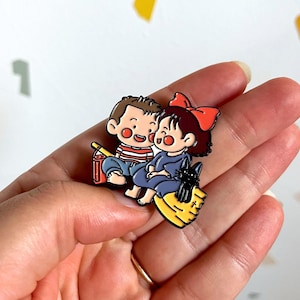 Kiki’s Delivery Service Pin | Kiki enamel pin | Kiki fan art | Ghibli-inspired gifts | Handmade Ghibli items | Otaku Gifts