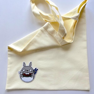 Totoro Tote Bag with Fan Art |  Totoro-inspired tote bag | Anime Tote bag | Ghibli tote bag | Anime gifts | Otaku Gift