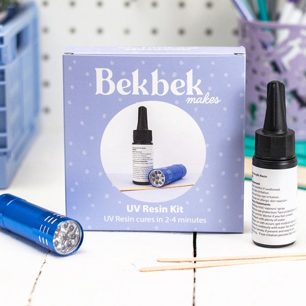 Bekbek Makes UV Resin Starker Kit - UV Resin Craft Kit - UV Resin Gift for Beginners