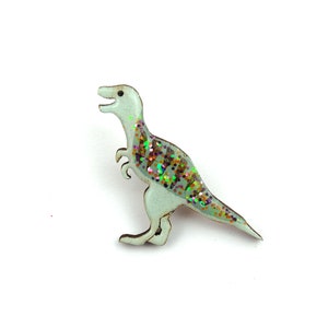 Tyrannosaurus Rex T-Rex Dinosaur Pin Badge - Green