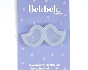 Chick Birds Reusable Silicone Badge or Earring Moulds for UV Resin