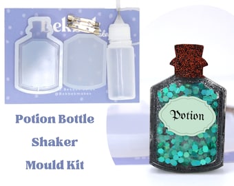Potion Bottle Shaker Handcrafted Silicone Mould for UV Resin Craft - Reusable and Durable