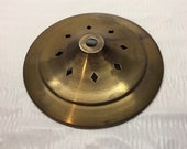 1, 5.50 Inch Stained Glass Vase Cap for Lamps, Made From Brass, Vented to Allow For Heat Flow From the Light Bulb