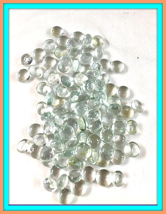 50 Clear Mini Glass Nuggets Glass Gems Glass Pebbles Glass | Etsy