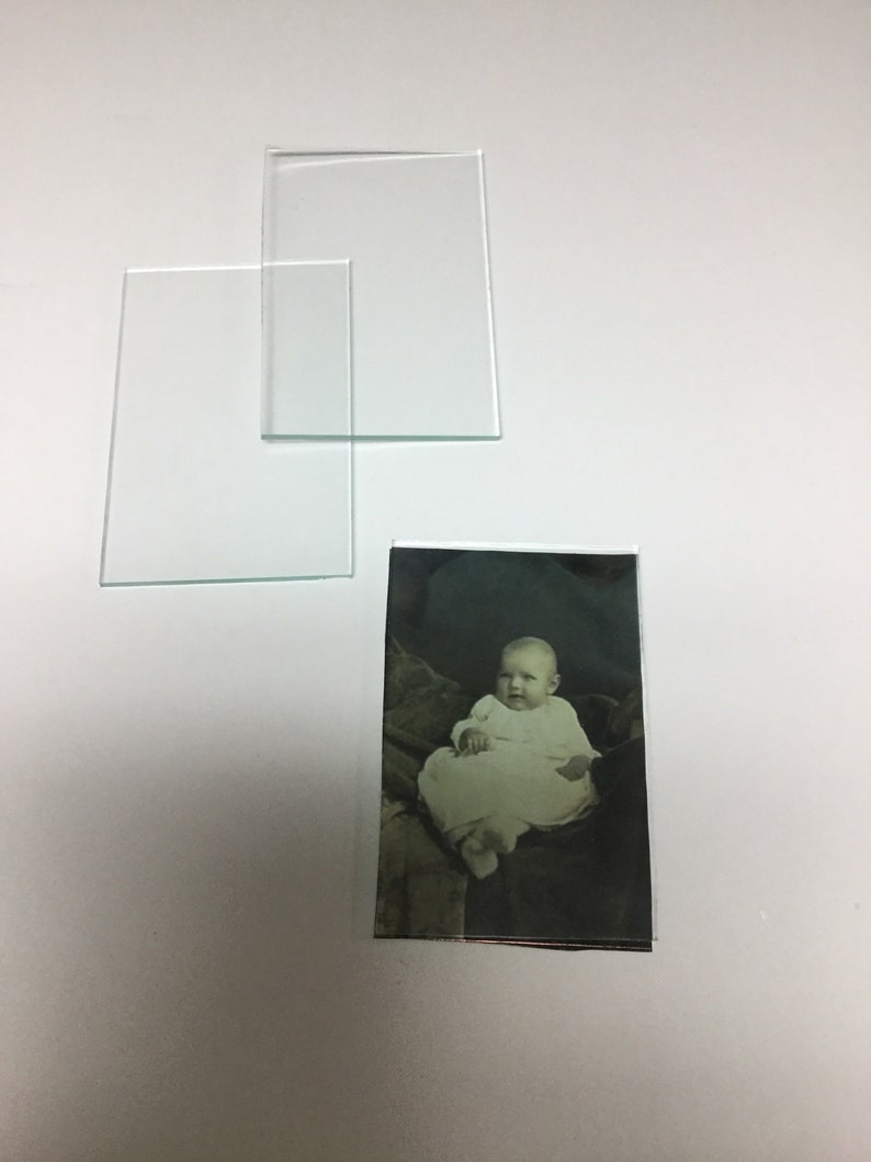 Flat on Both Sides Ornaments Soldered Art 10 Pack Clear Glass Rectangles Magnets 2x3 inch Pendants
