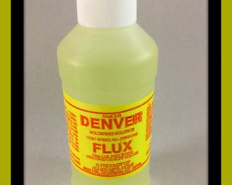 8 Oz Bottle Denver Soldering Flux, for Soldering Jewelry, Collages, Soldered Art and Stained Glass, Stained Glass Flux, Liquid Flux,