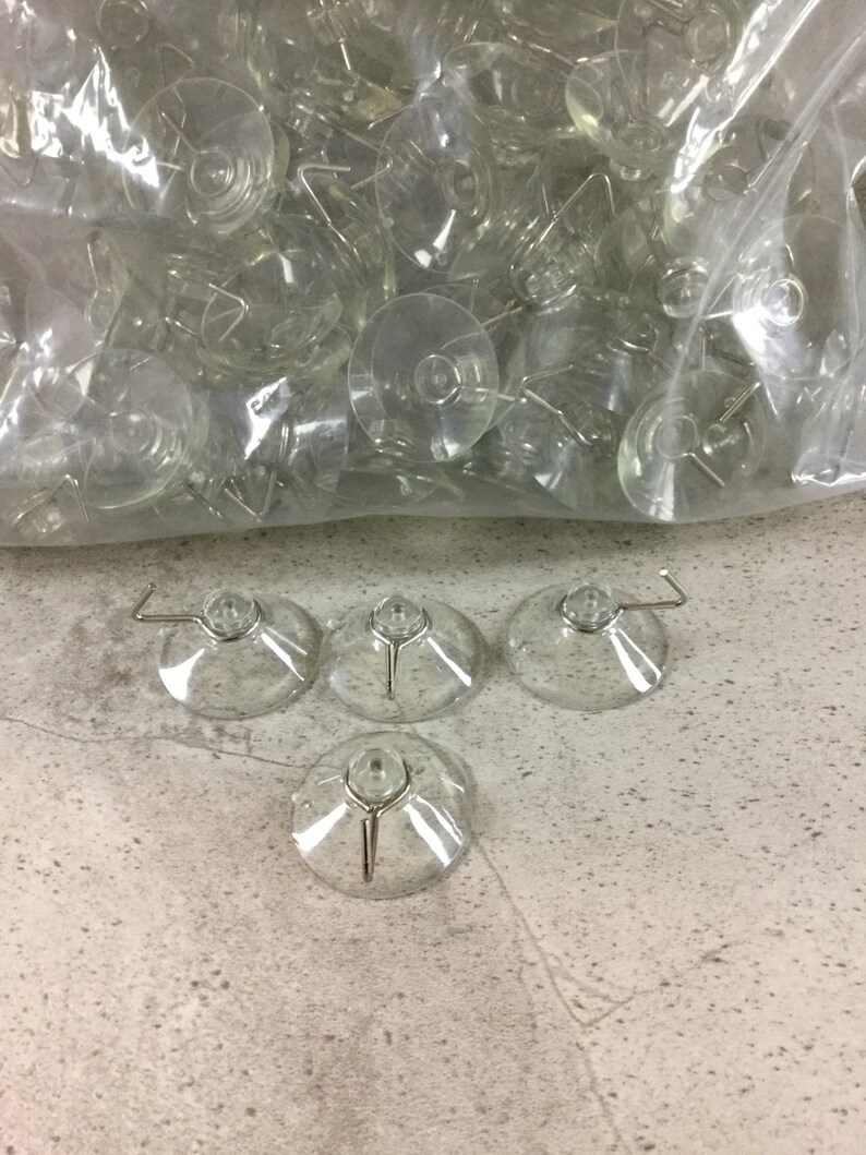 Window Hangers Bag of 100 Large Suction Cup with Metal Hooks Hangers For Stained Glass Sun Catchers