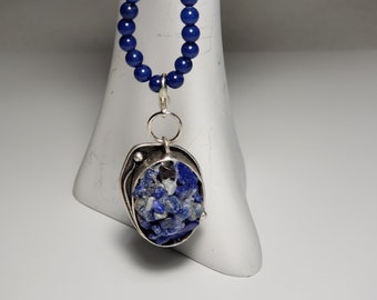Gemstone Crystal Apatite Blue Pendant on Silver Plate Free SP Adjustable 22 inch Chain Gemstone Crystal Apatite Blue Pendant on Silver Plate Free SP Adjustable 22 inch Chain