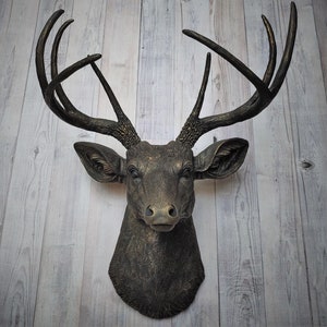 Faux Taxidermy Deer Head Wall Mount, Floral Crowned Stag - Etsy