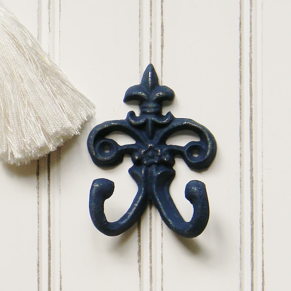 Fleur de lis Wall Hook, Fleur De Lis Decor, French Country Decor, Shabby Cottage Chic Decor, French Decor, Cast Iron Hook, Housewarming Gift