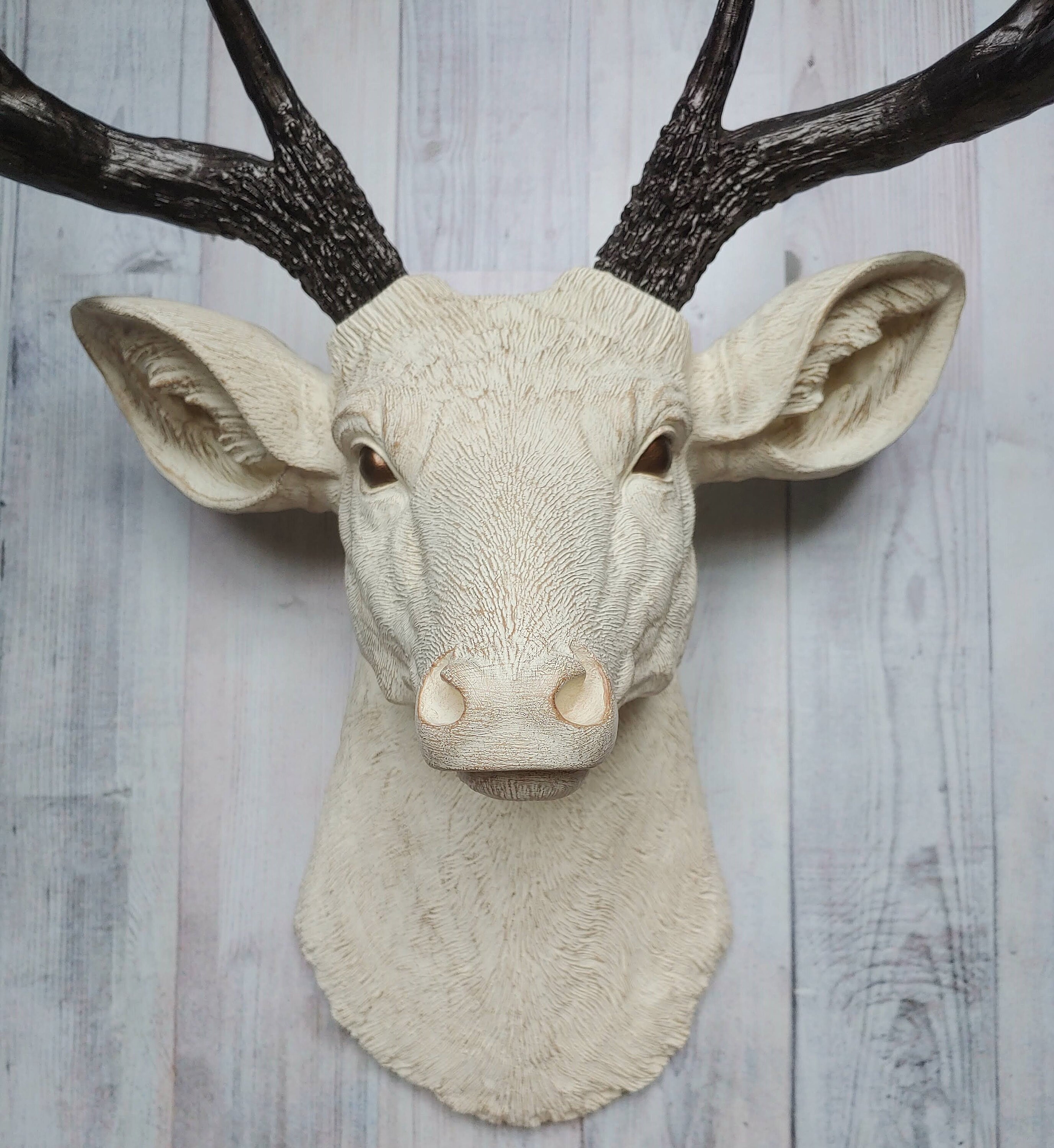 Faux Taxidermy Deer Head Mount, Stag Wall Decor - Etsy