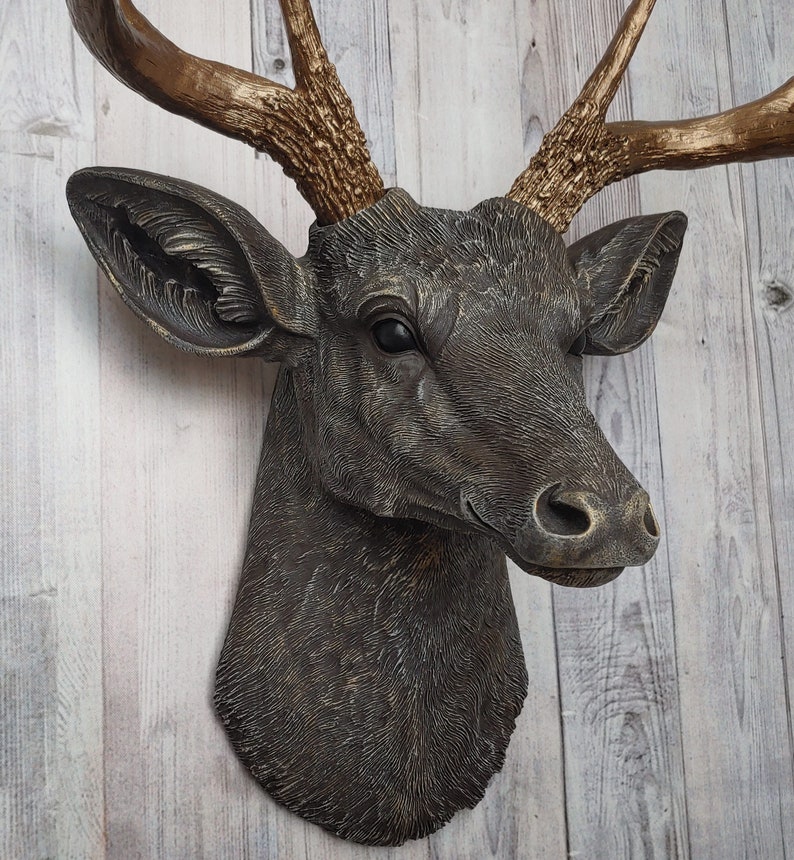 Faux Taxidermy Deer Head Deer Head Wall Mount Stag Head Wall Etsy