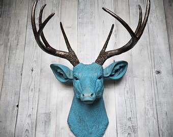 Faux Taxidermy Deer Head, Stag Head Wall Mount