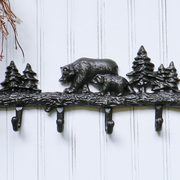 Bear Coat Hook, Bear Wall Hook, Cabin Wall Decor, Woodland Themed Wall Hooks