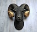 Extra Large Faux Taxidermy Ram Head Wall Mount, Big Horn Sheep 