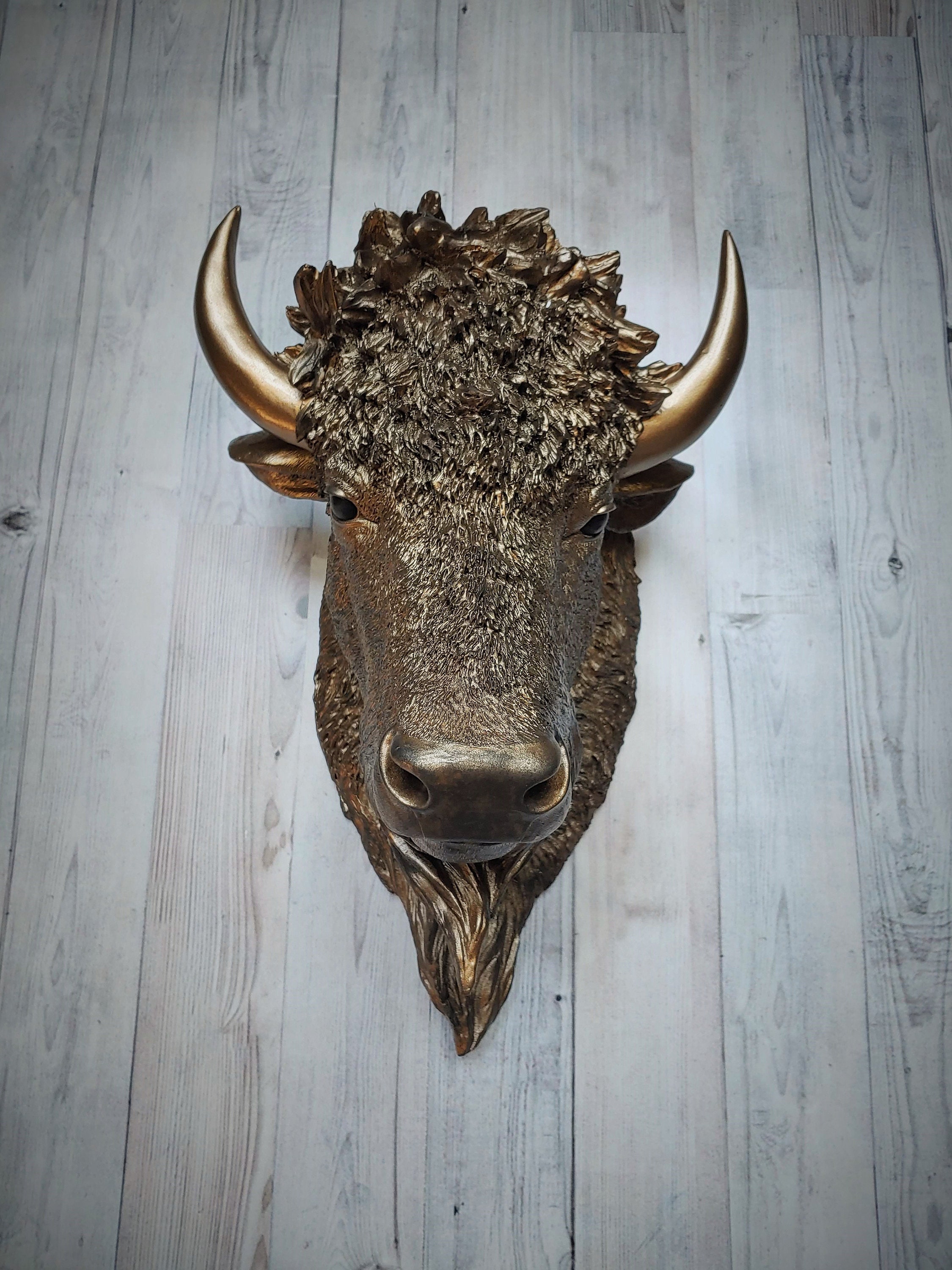 Faux Taxidermy Buffalo Bison Wall Mount - Etsy