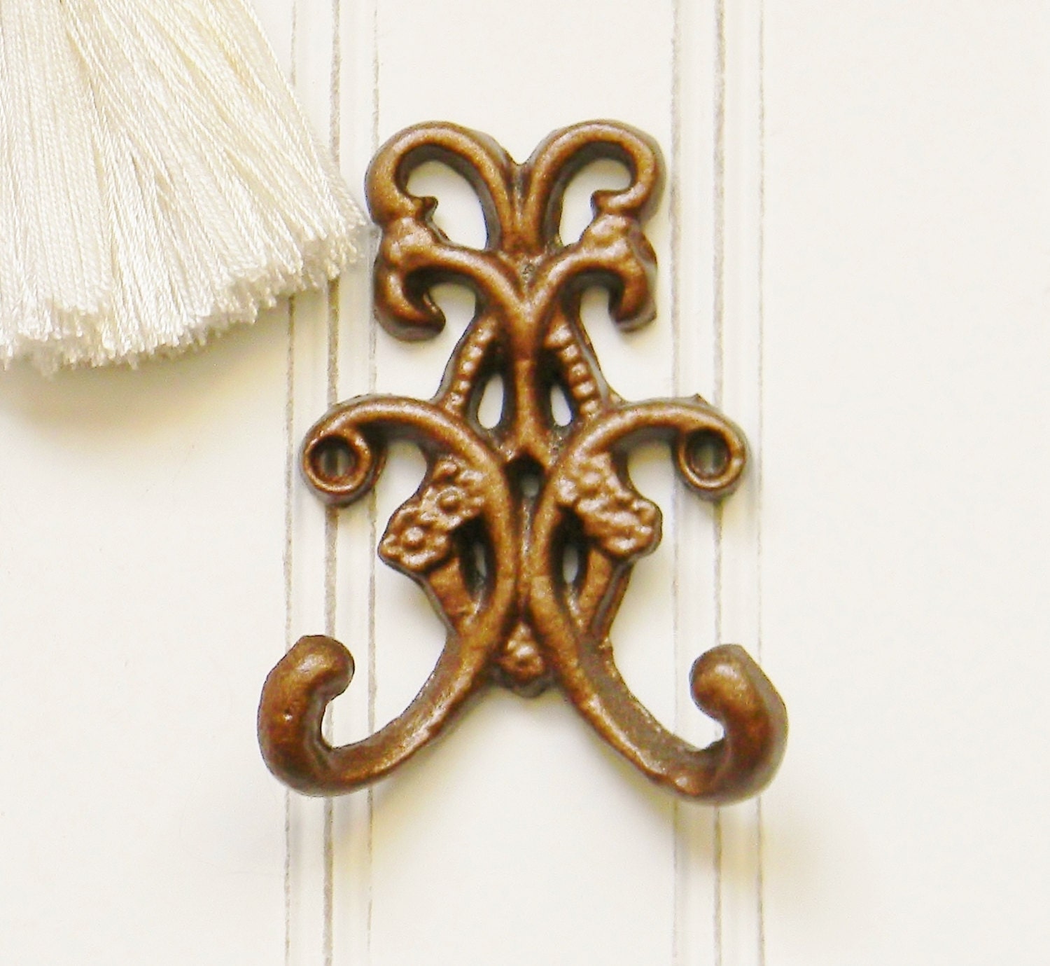 Decorative Wall Hooks Double Wall Hook Floral Wall Hook Etsy