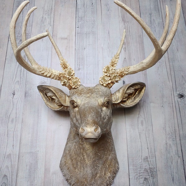 Gold Deer Head - Etsy