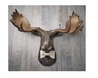 Faux Taxidermy Moose Head Wall Mount, Wall Decor
