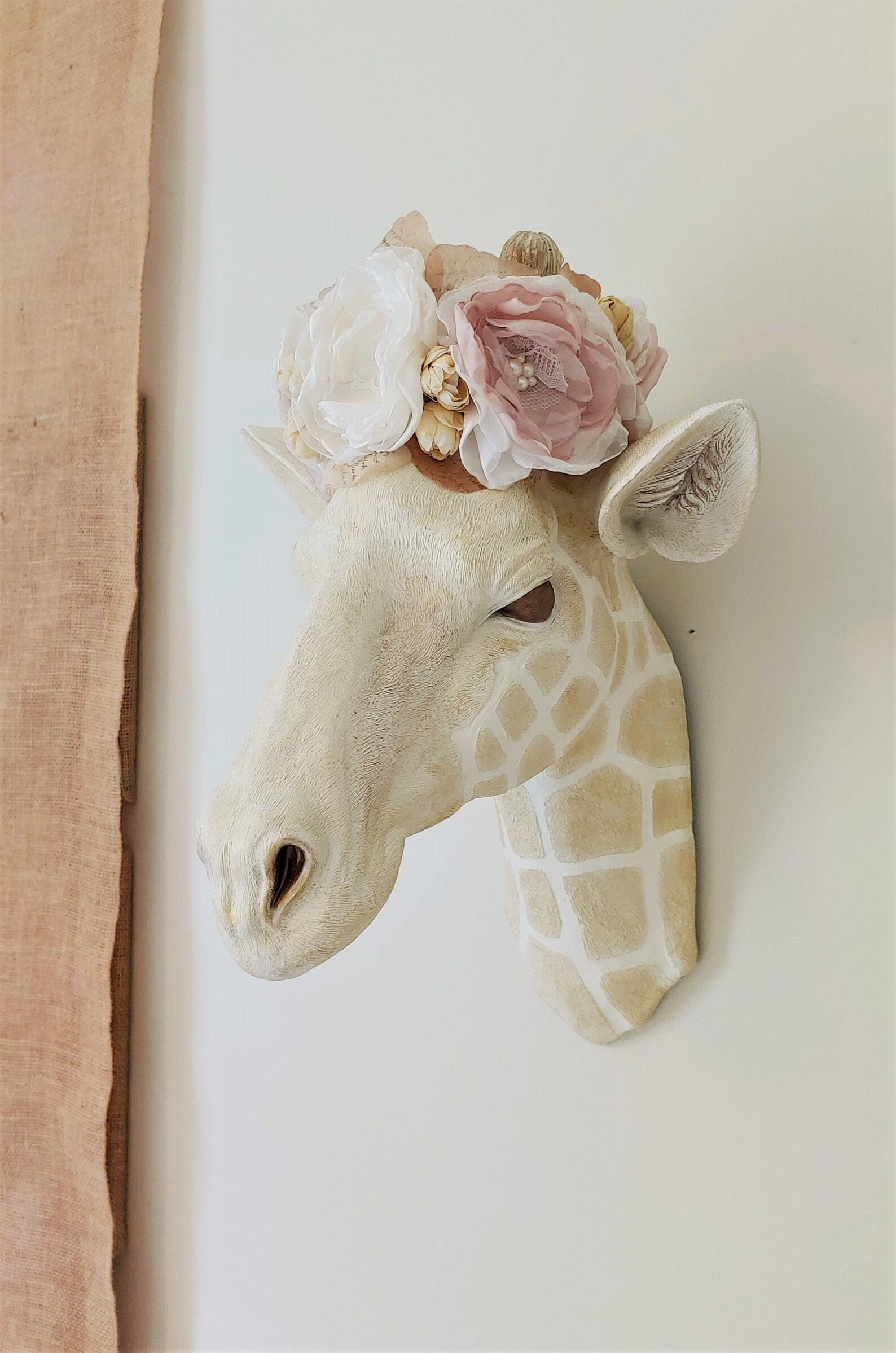 Giraffe Head Wall Decor Faux Taxidermy Giraffe Head Nursery Etsy